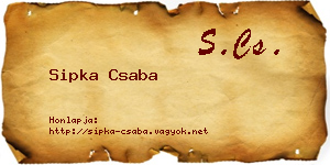 Sipka Csaba névjegykártya