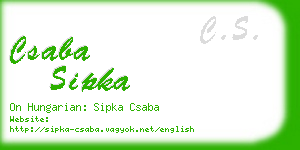 csaba sipka business card